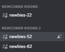 รายการห้อง newbies สำหรับผู้เริ่มต้นใน Discord ของ Midjourney จากภาพประกอบปี 2022